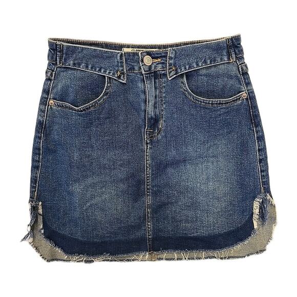 Rock & Roll Cowgirl Dresses & Skirts - Rock & Roll Denim Mini Skirt Sz 28 Raw Hem Distressed Festival Western Cowgirl